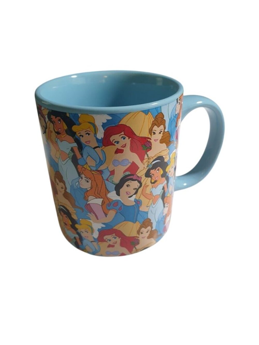 Disney Princess Ceramic Coffee Mug Blue Dishwasher Collectable Cartoon Gift